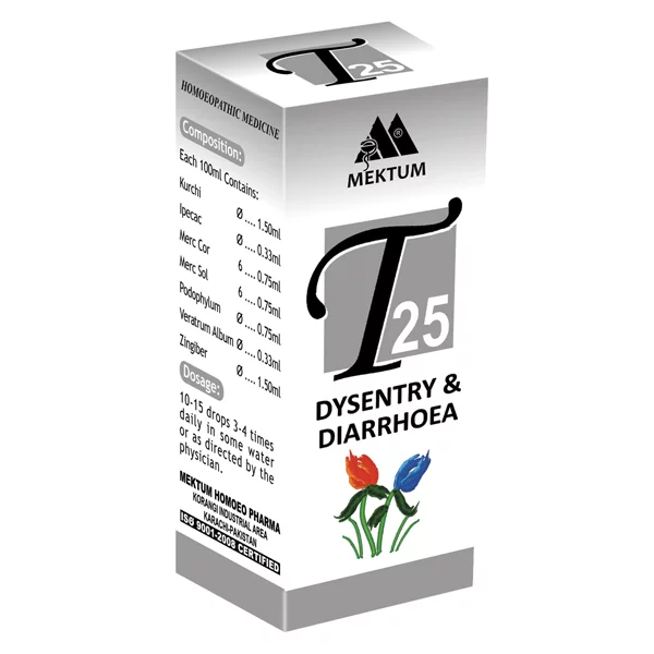 T25 – Dysentry & Diarrhoea by Kent Pharma